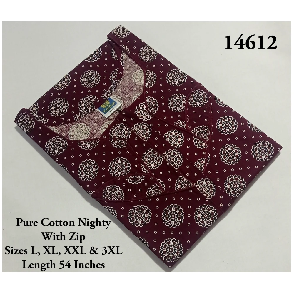 Ajrakh Printed Cotton Nighty