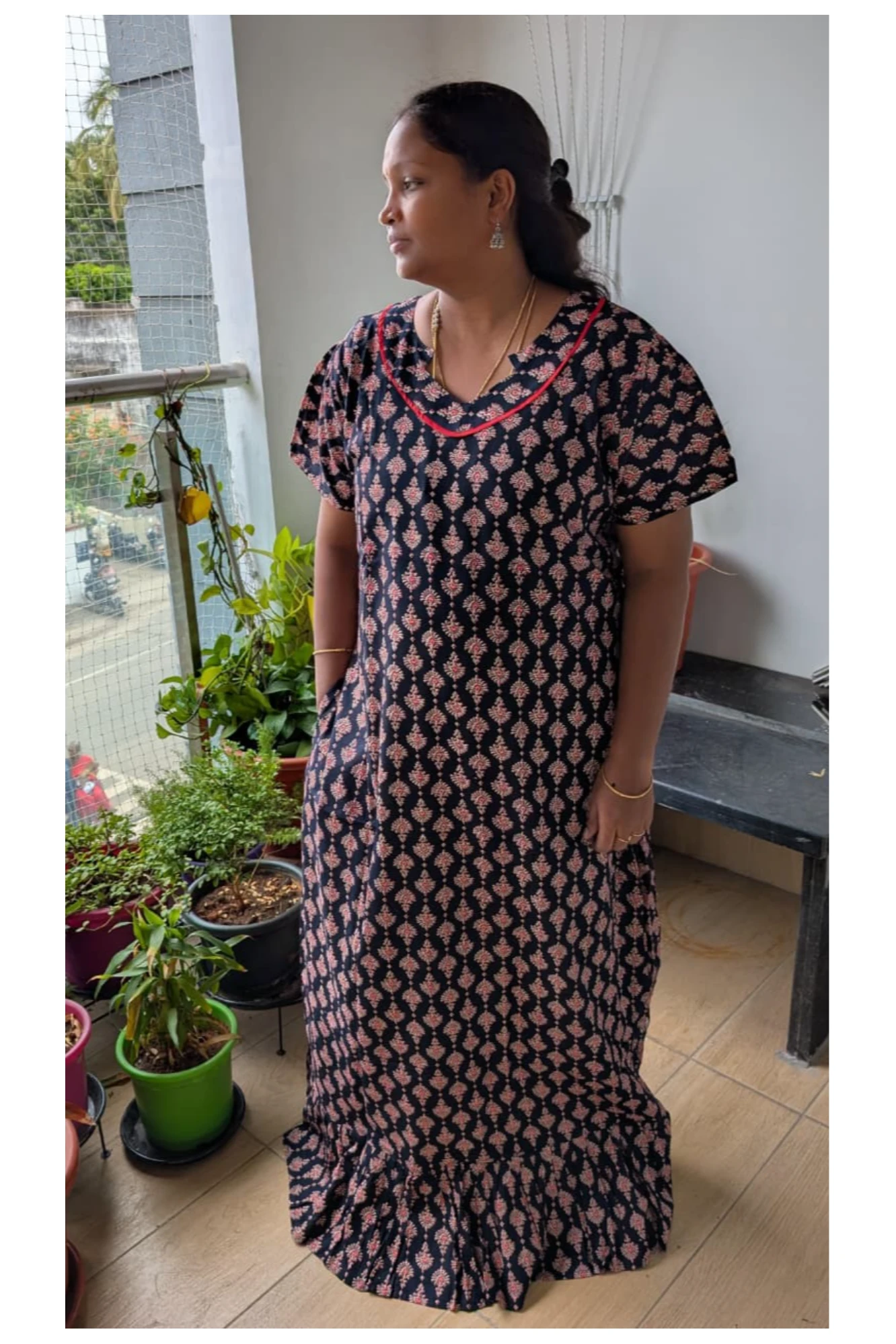 Ajrakh A-line Frocks