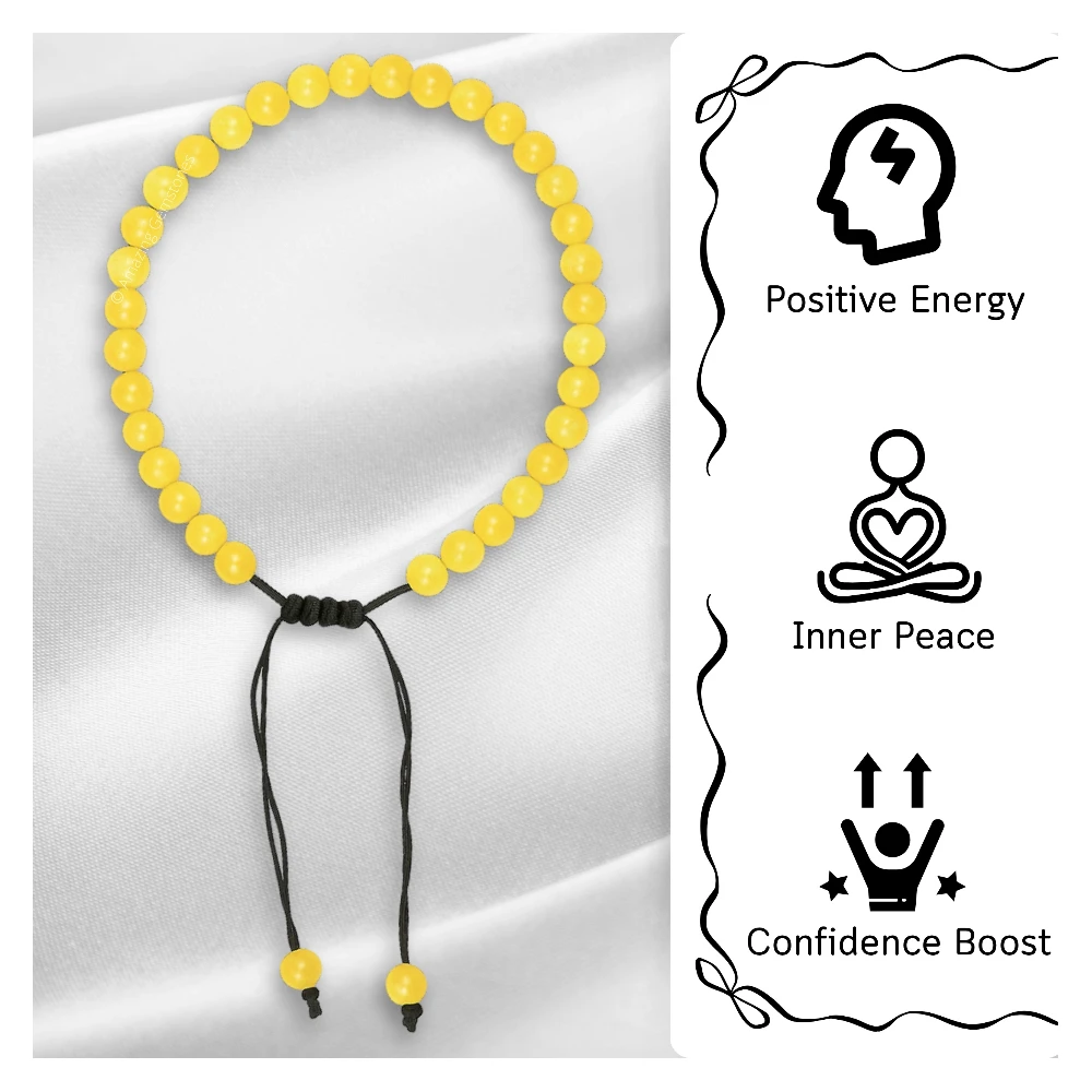 Yellow Calcite Anklet (Without Knot)