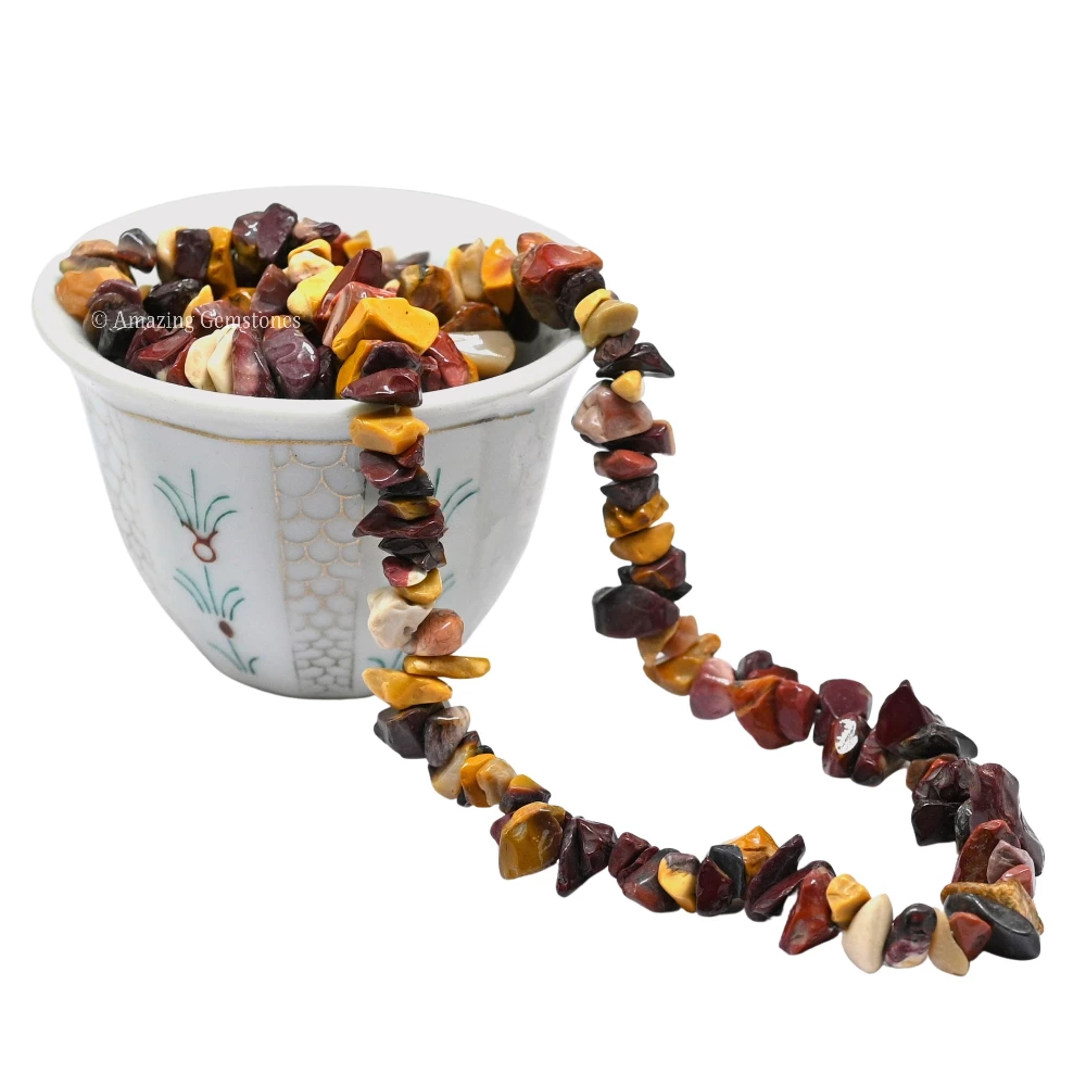 Mookaite Jasper Chips - Pre Drilled