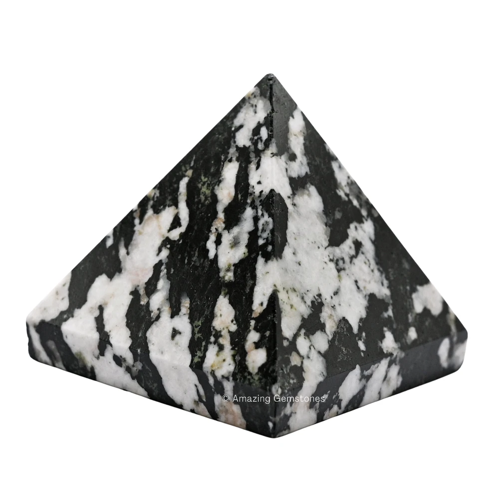 Black and White Tourmaline Pyramid (1 Inch)