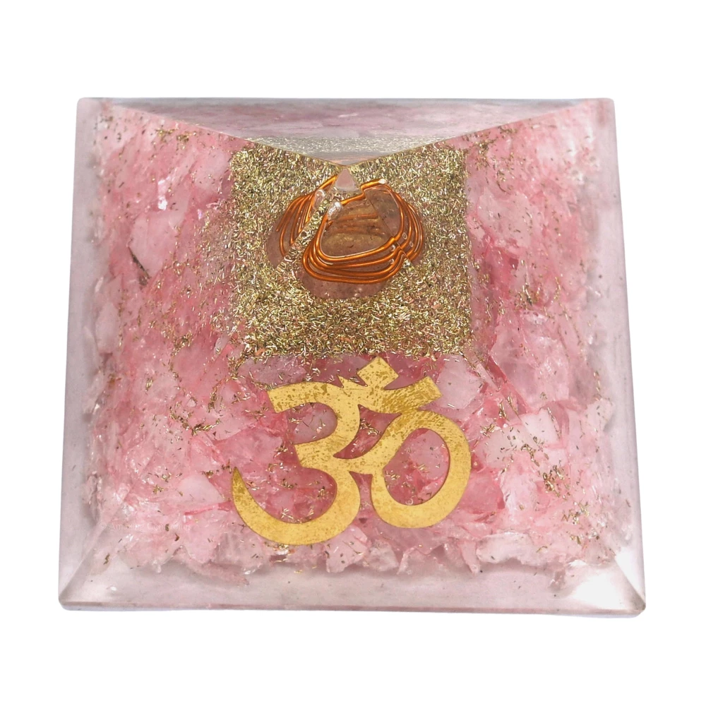 Rose Quartz Orgone Pyramid - Big OM