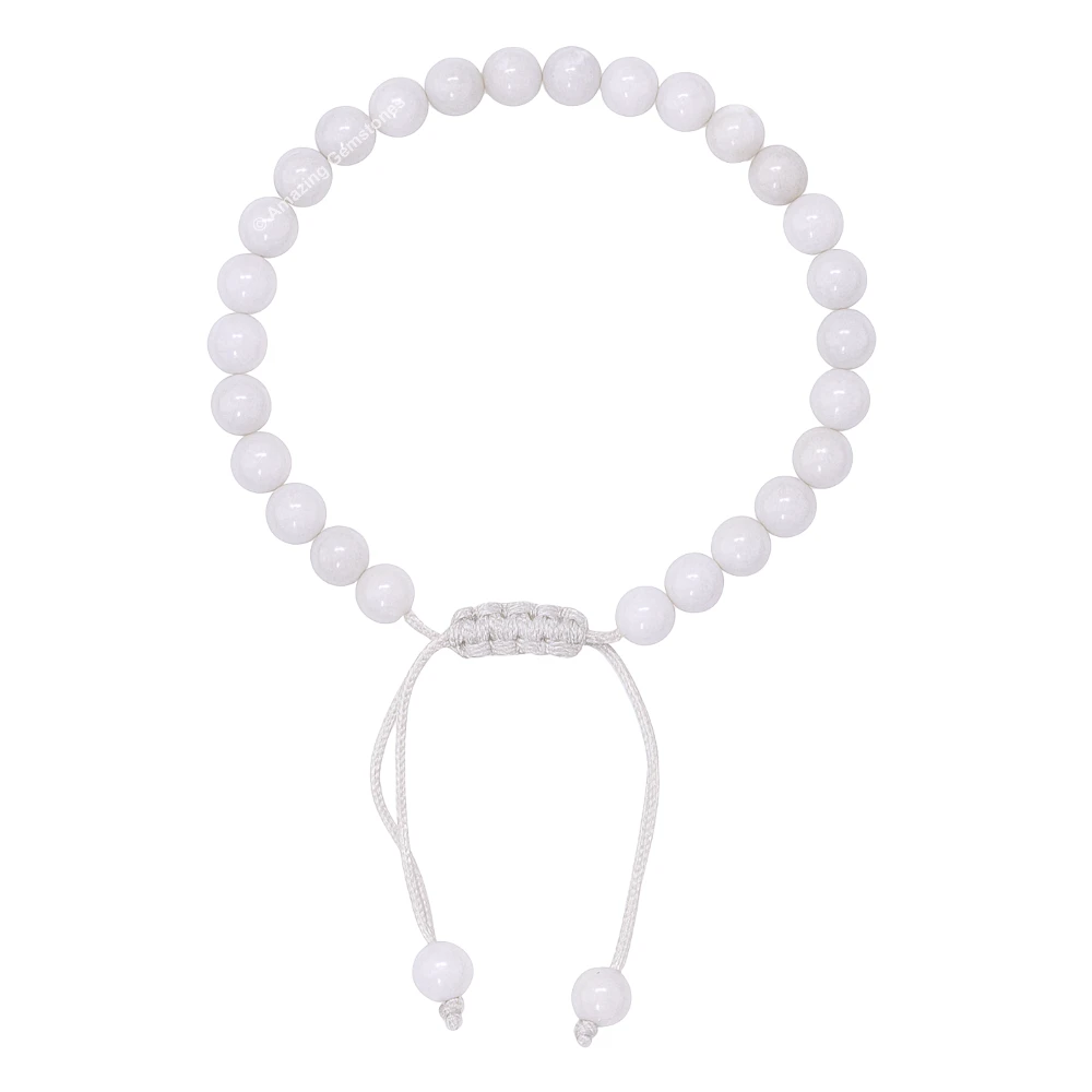 Mother of Pearl Healing Crystal Bracelets - 6mm Beads (Adjustable)