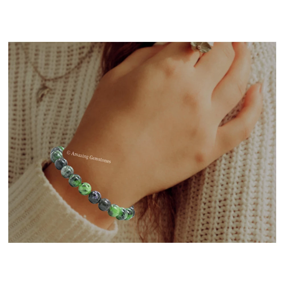 Ruby Zoisite Bracelet (Stretchable)