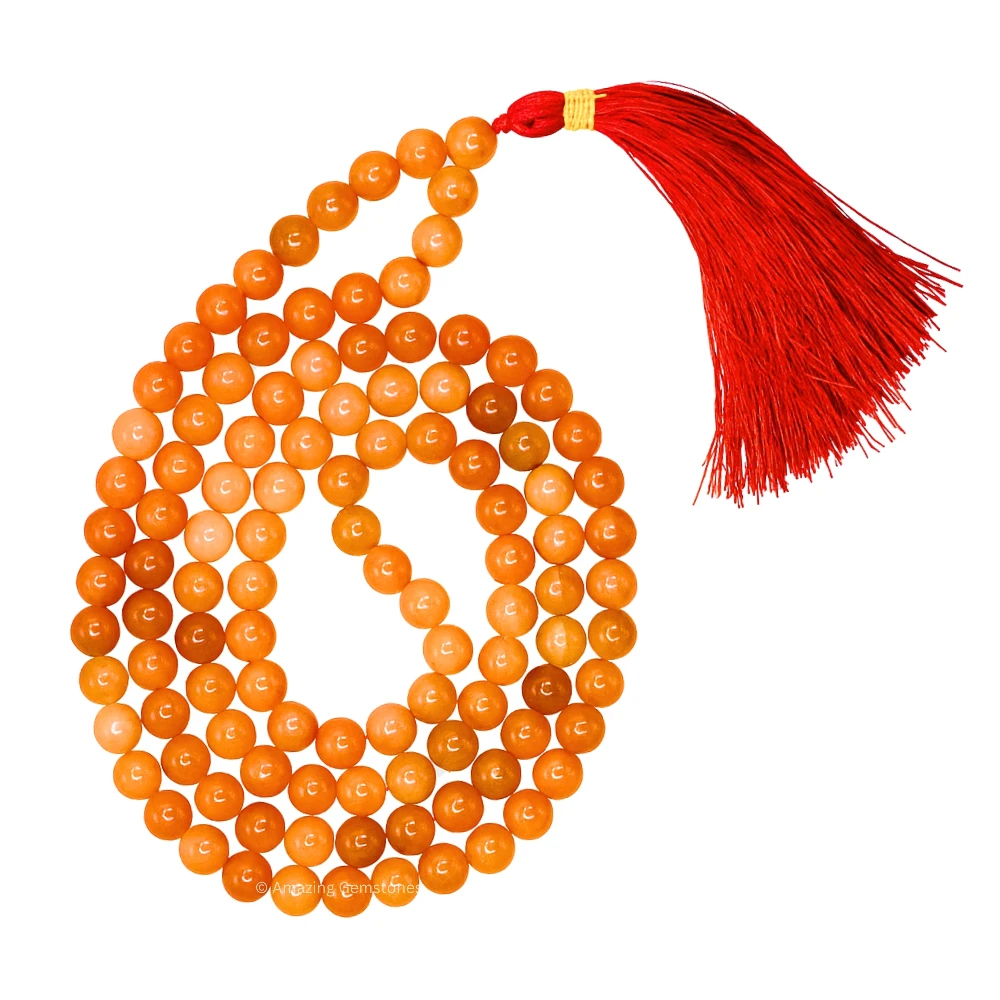 Red Aventurine Mala (Without Knot)