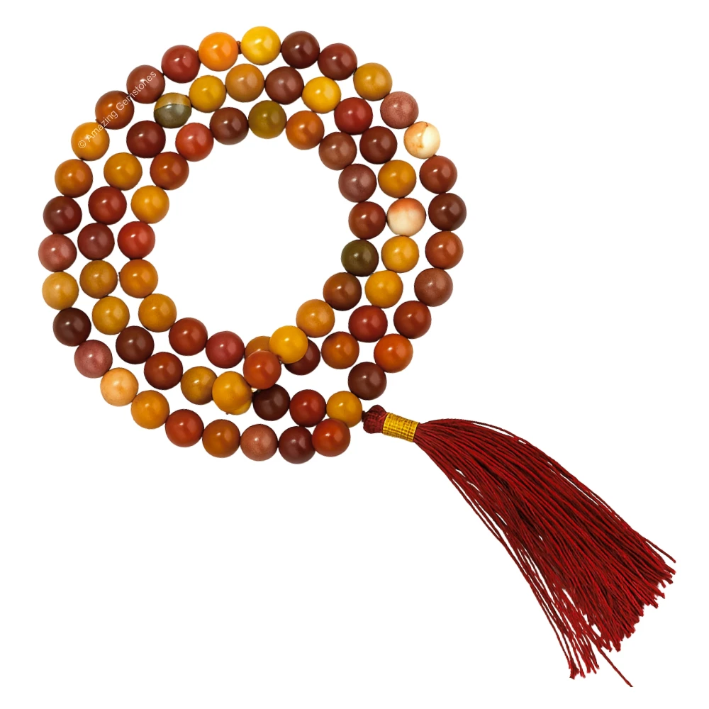 Mookaite Jasper Mala (Without Knot)