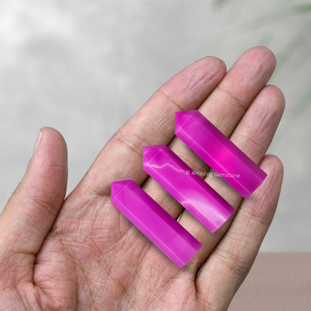 Pink Onyx Pencil Points (Set of 3)