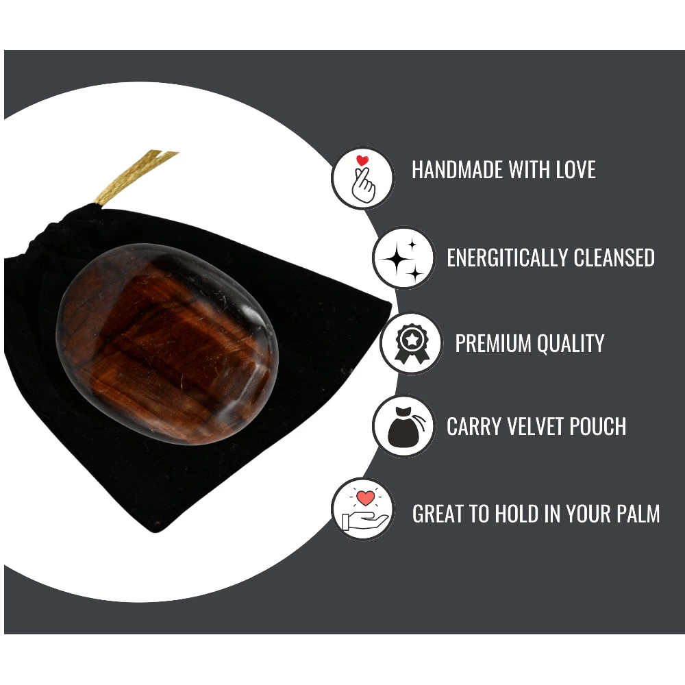 Red Tiger Eye Palm Stone