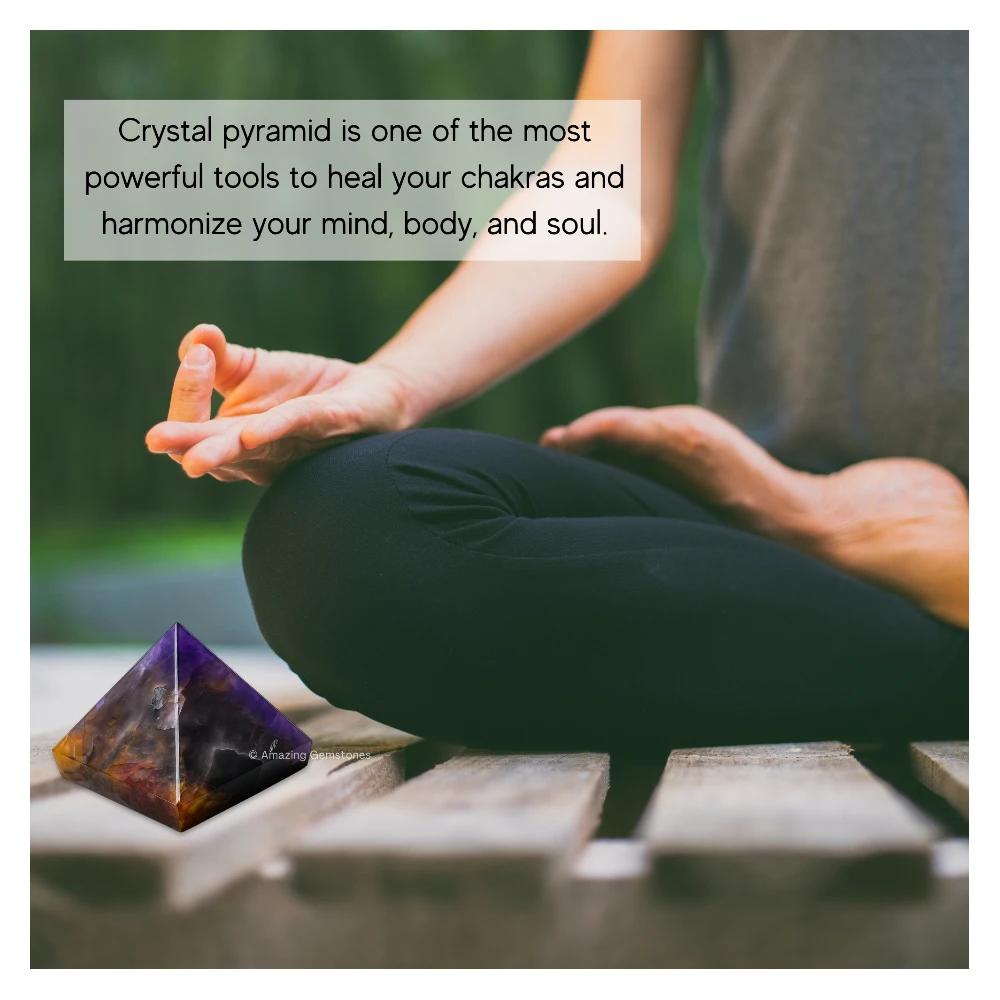 Amethyst Chevron Pyramid (2 Inch)