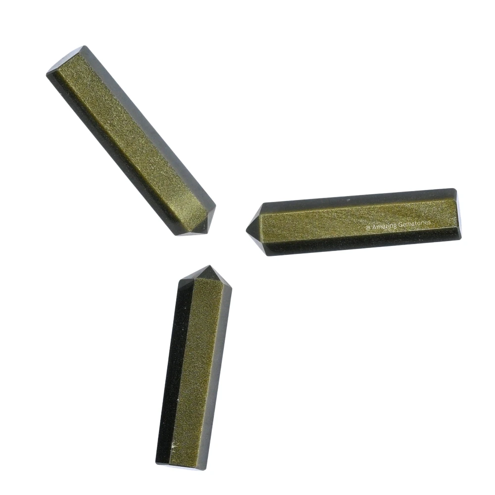 Gold Sheen Obsidian Pencil Points (Set of 3)