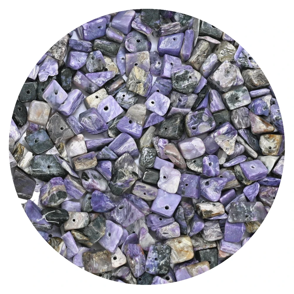 Charoite Chips - Pre Drilled