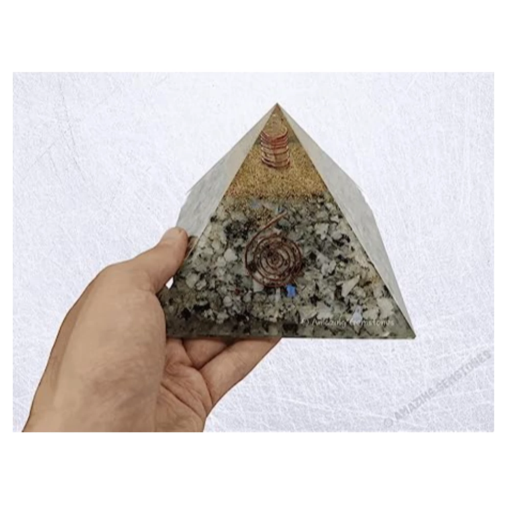 Rainbow Moonstone Orgone Pyramid (Extra Large)