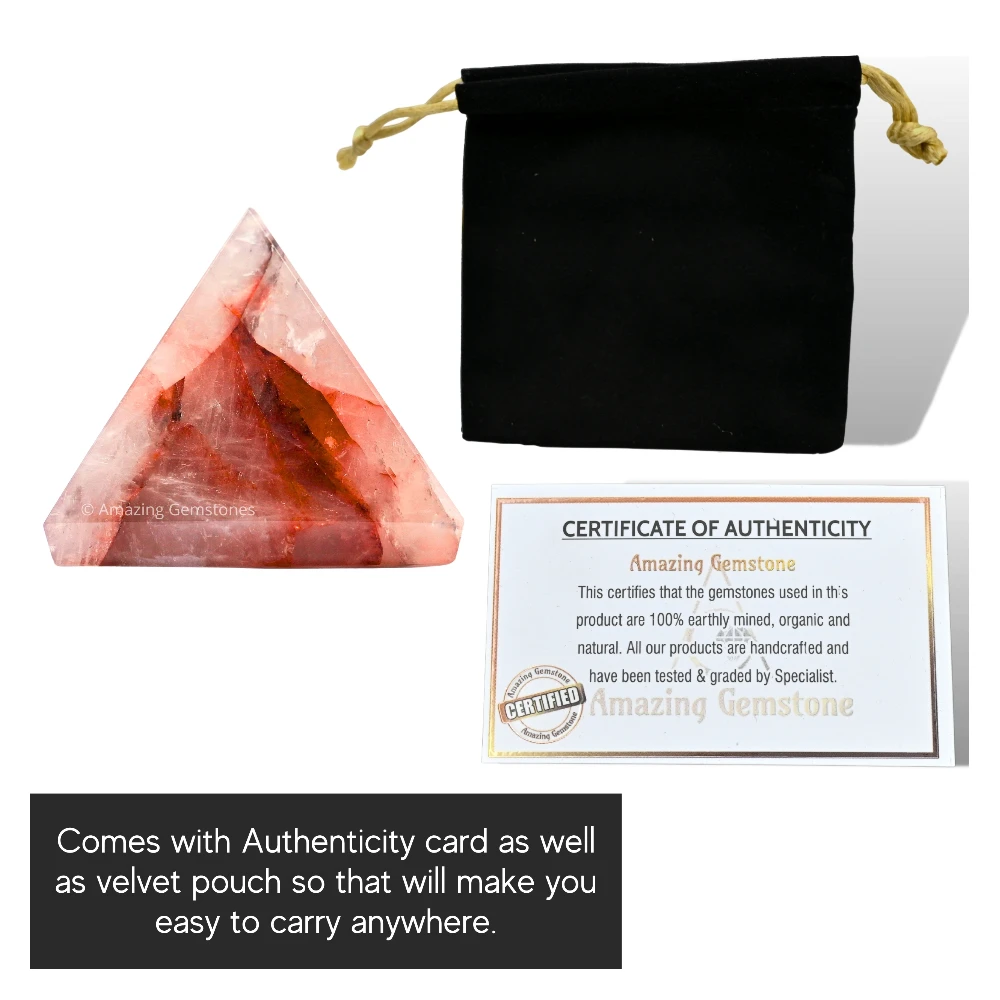 Red Hematoid Quartz Pyramid (1 Inch)