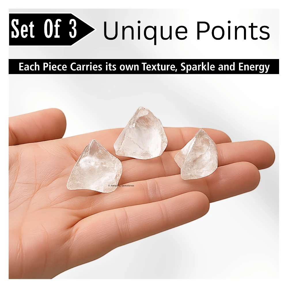 Apophyllite Points Crystal Mineral Specimen (Medium - Set of 3)