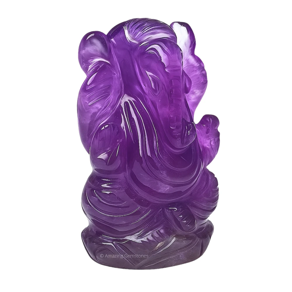 Amethyst Ganesha Crystal Idol