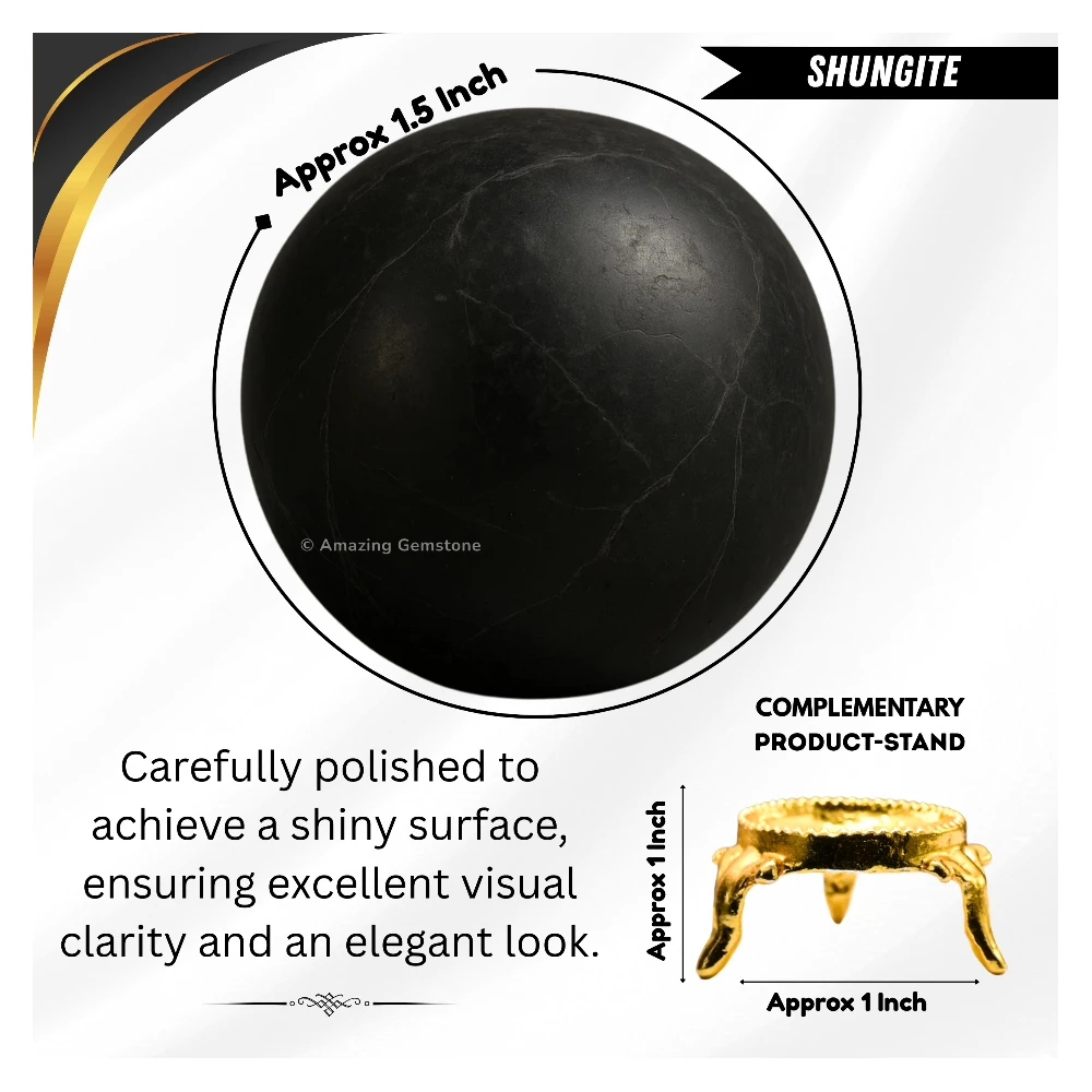Shungite Sphere (1.5 Inch)