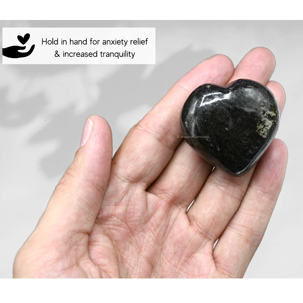 Nuummite Heart
