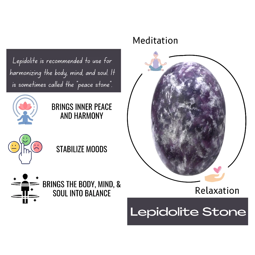 Lepidolite Palm Stone