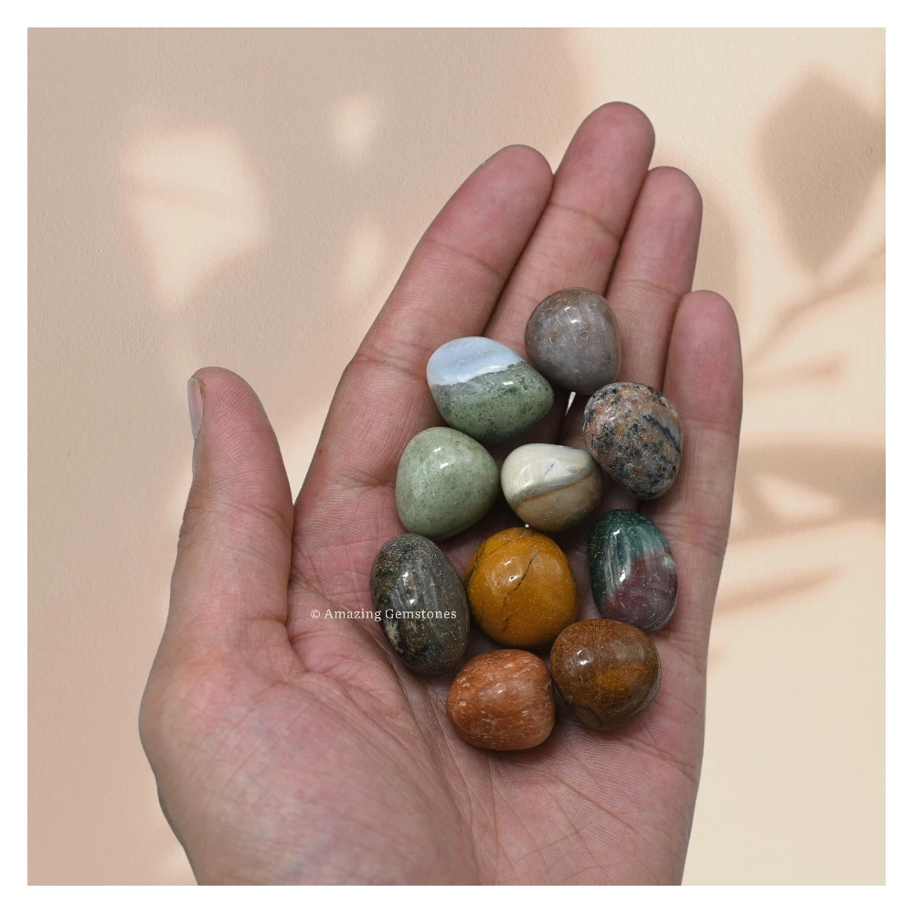 Tumbled Fancy Jasper Crystals Stones (1 oz)