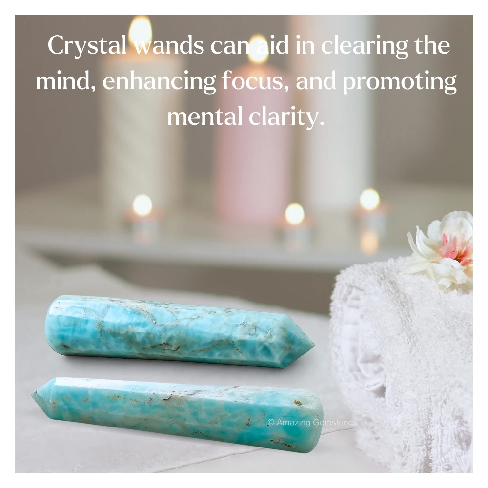 Caribbean Calcite Wand (Faceted)