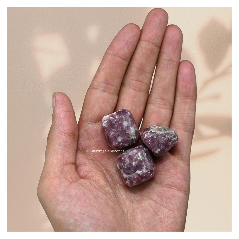 Tumbled Lepidolite Crystals Stones (1 oz)