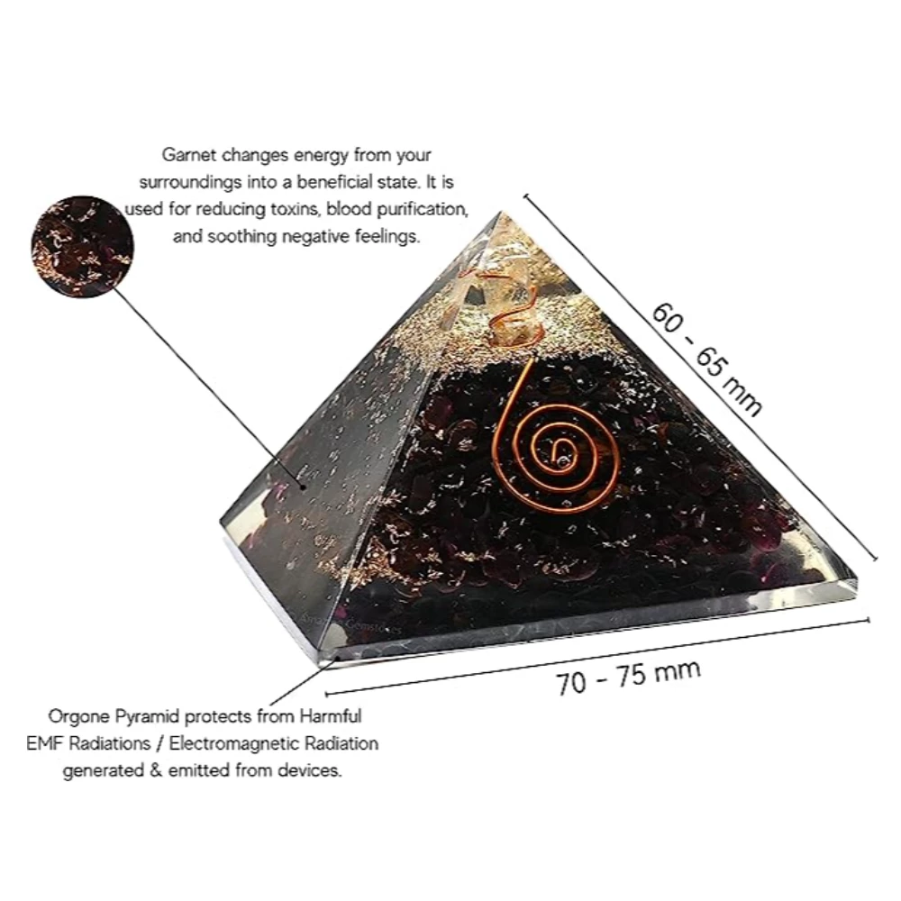 Garnet Orgone Pyramid