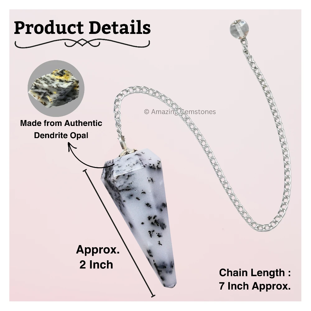 Dendrite Opal Pendulum