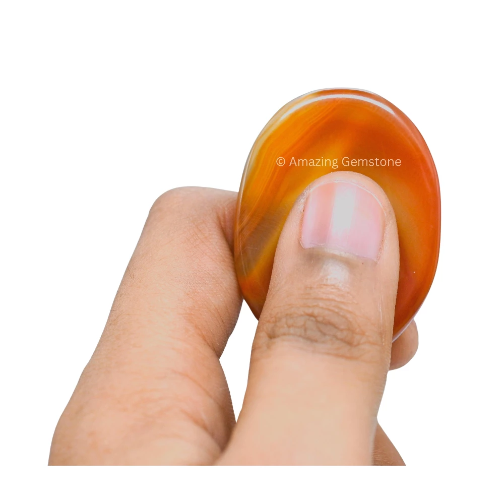 Carnelian Onyx Worry Stone