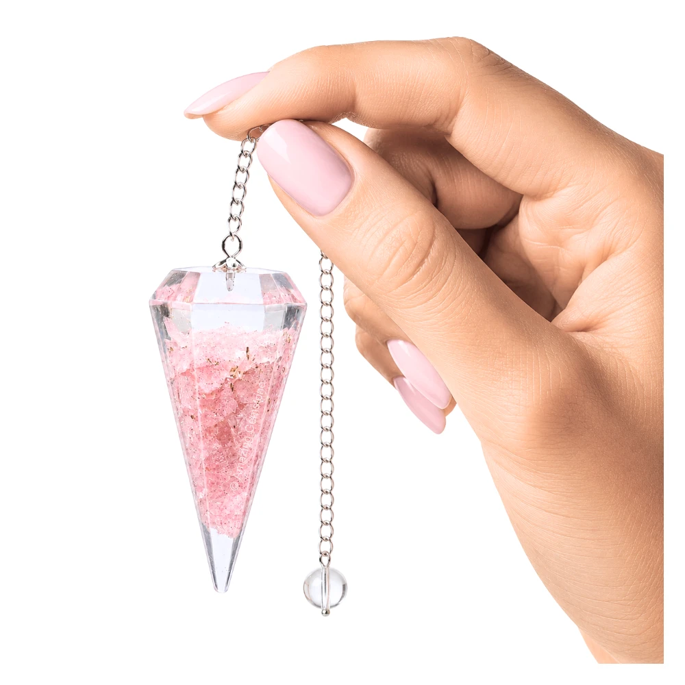 Rose Quartz Orgone Pendulum