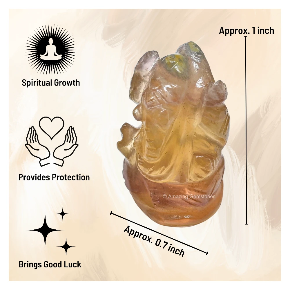 Fluorite Ganesha Crystal Idol