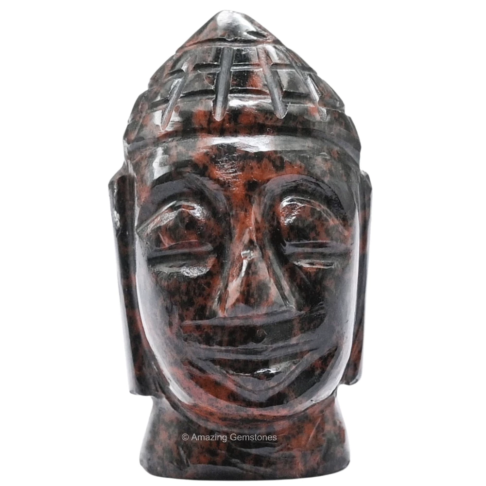 Mahogany Obsidian Buddha Head
