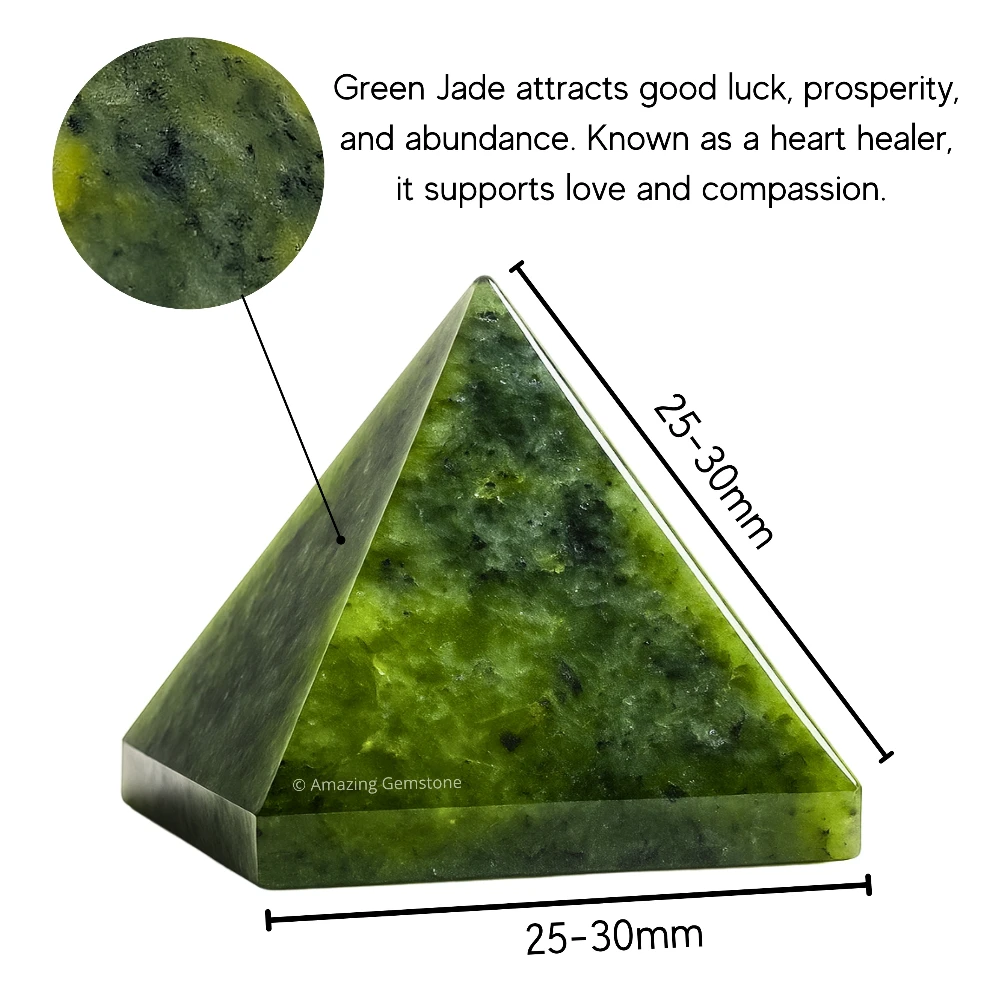 Green Jade Pyramid (1 Inch)