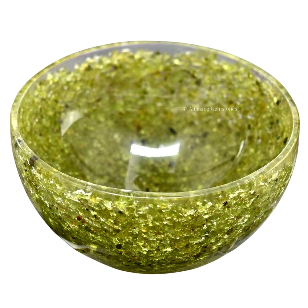 Peridot Crystal Orgone Bowl (2 Inch)