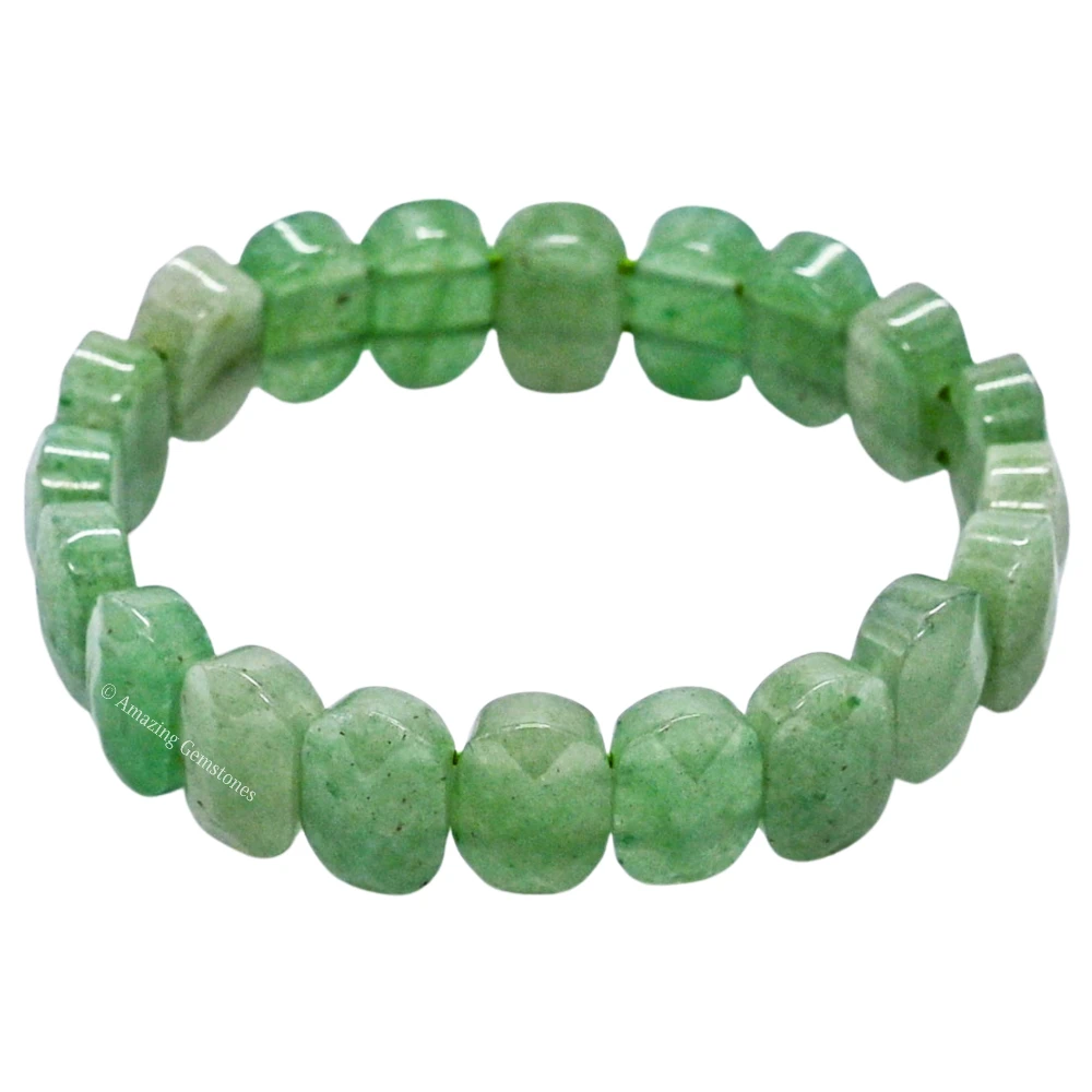 Green Aventurine Faceted Bracelet - Oval Stone