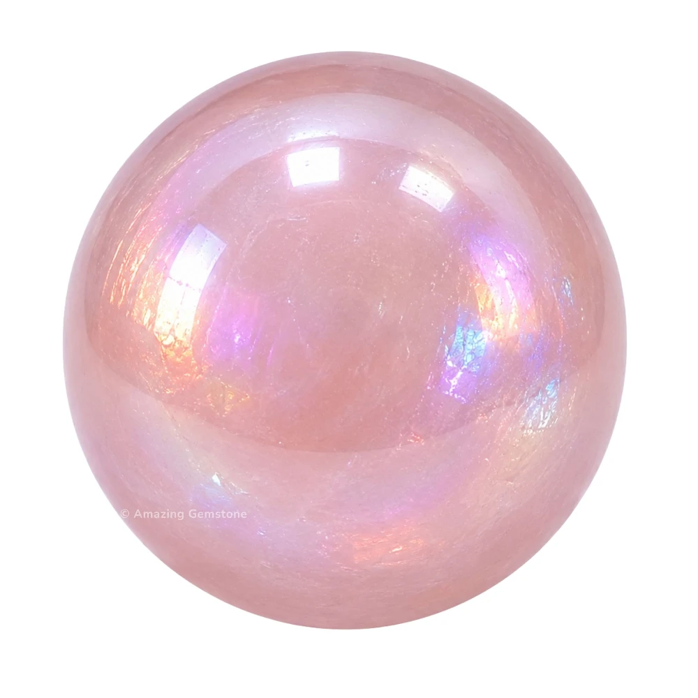 Angel Aura Rose Quartz Sphere (1.5 Inch)