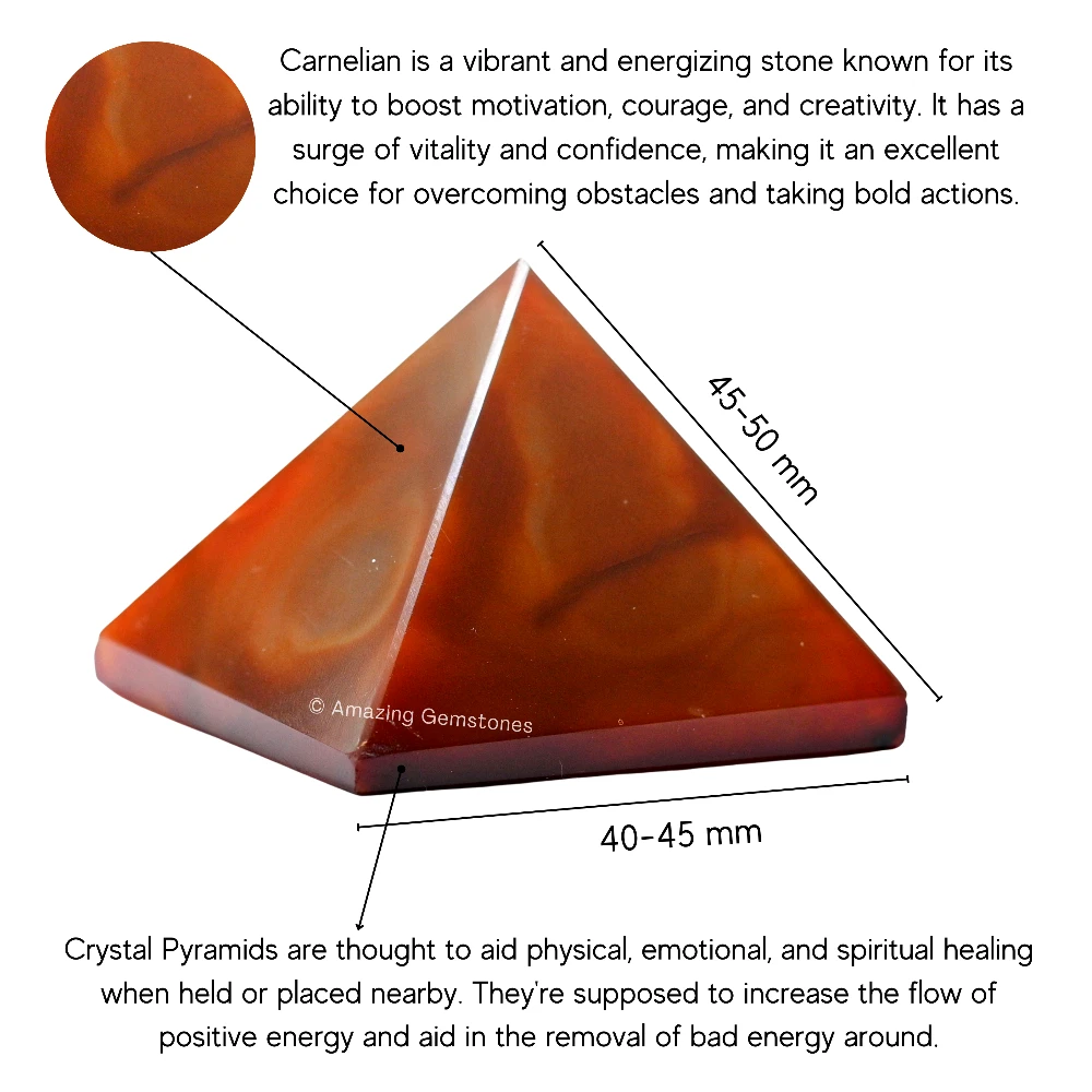Carnelian Pyramid (2 Inch)