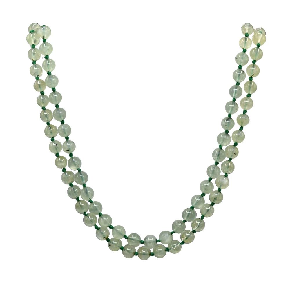 Prehnite Mala (Hand Knotted)