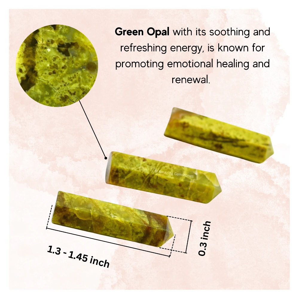 Green Opal Pencil Points (Set of 3)