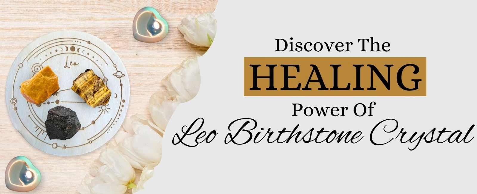 Leo's Pride: Crystal Healing Raw Stone Birthstone Set