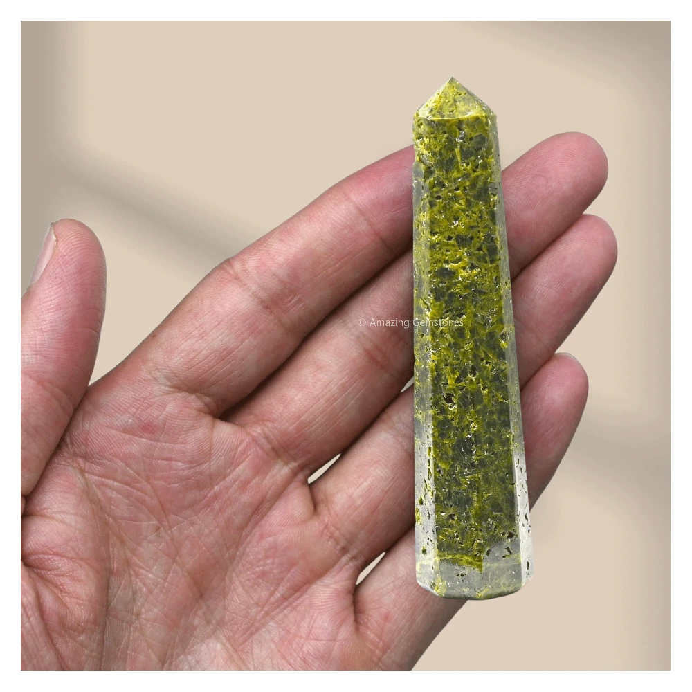 Green Tourmaline in Matrix Tower (3" to 4" inch)