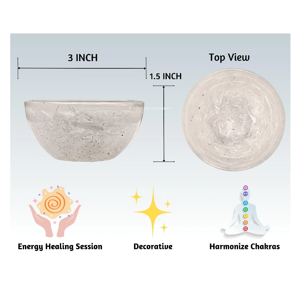 Selenite Crystal Orgone Bowl (3 Inch)