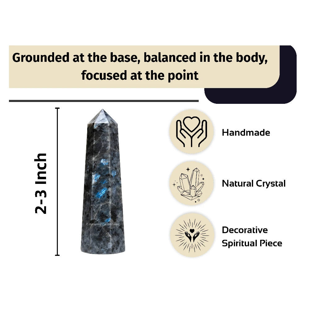 Larvikite Tower (2" to 3" INCH)