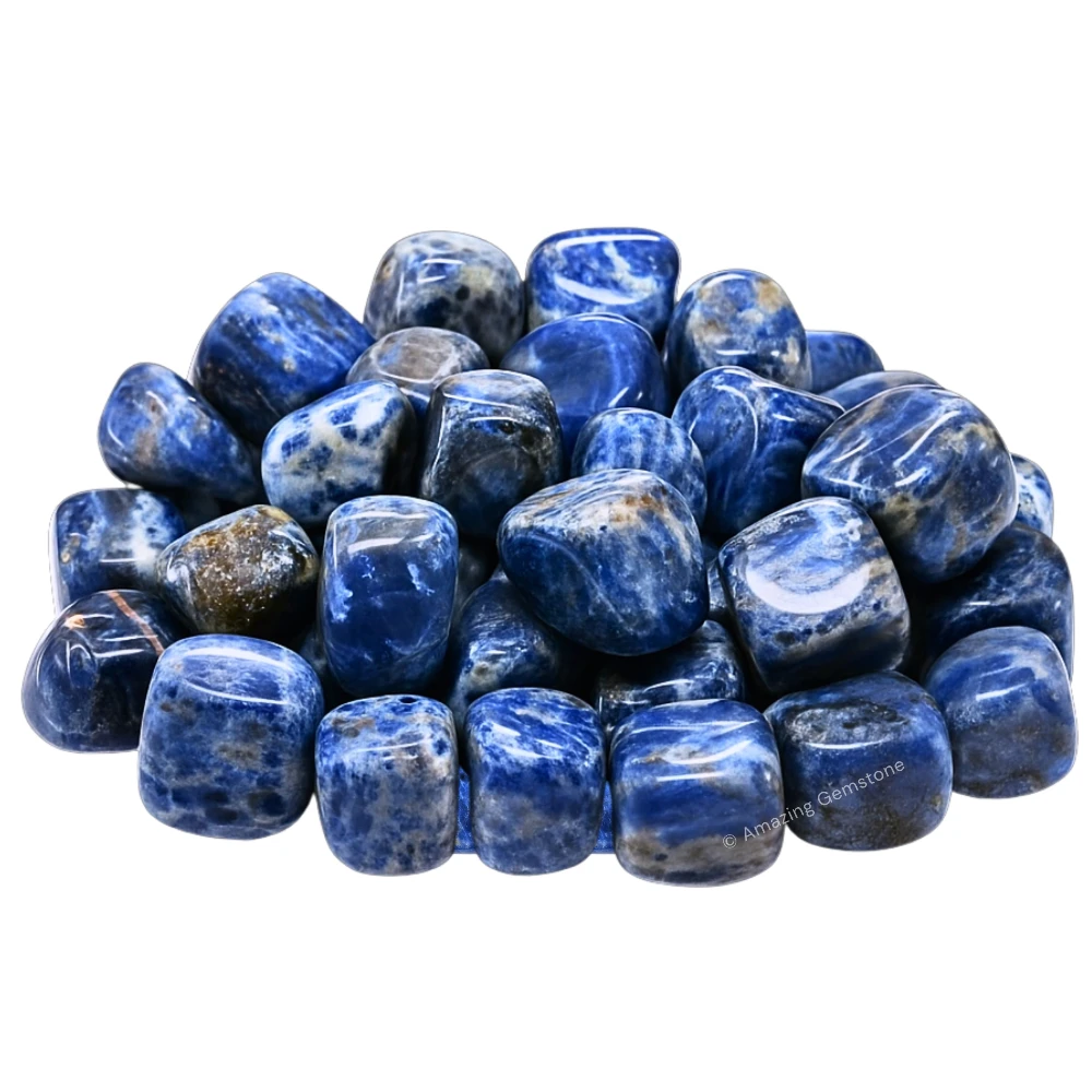 Tumbled Sodalite Crystals Stones (1000+ Carats)