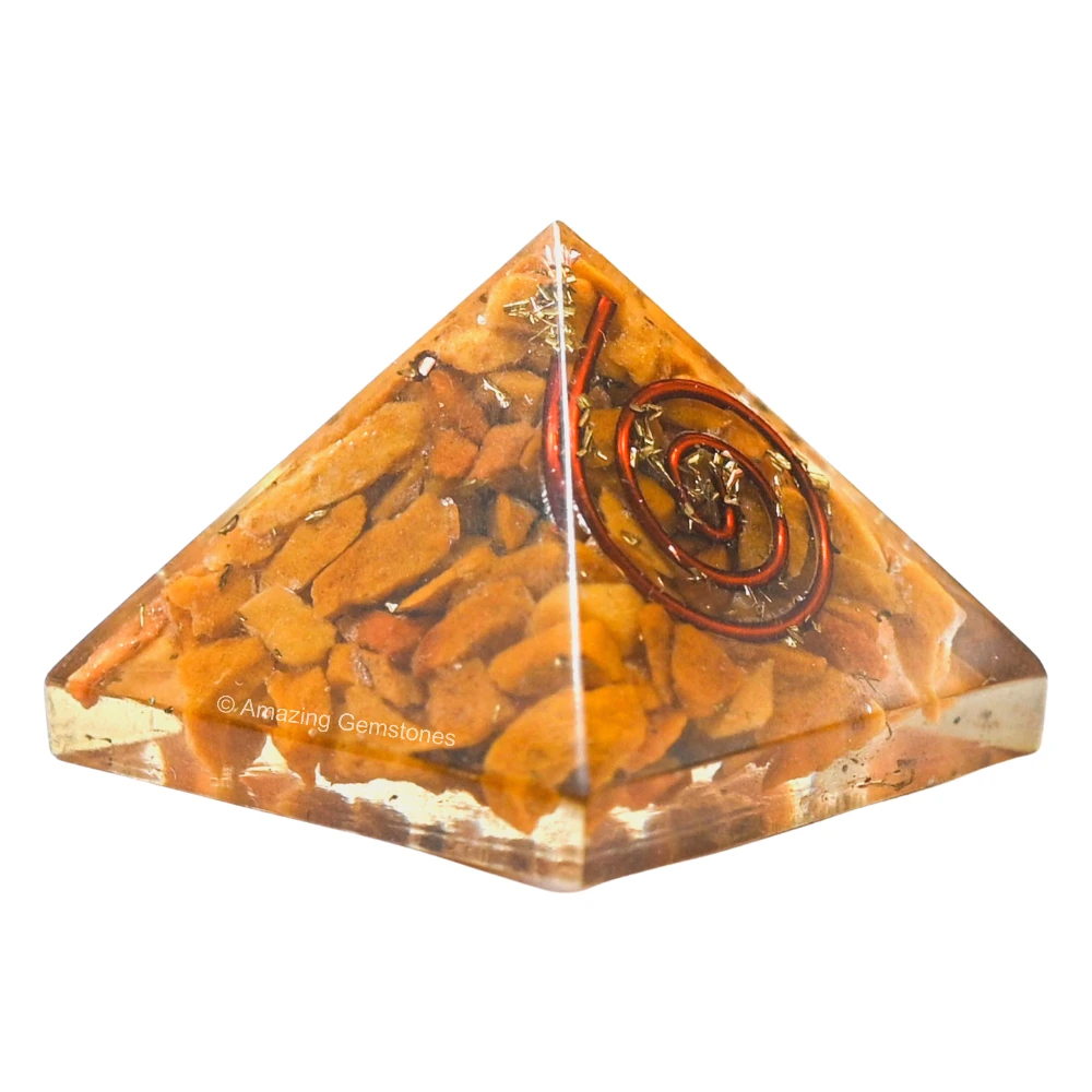 Yellow Jasper Orgone Pyramid - Mini