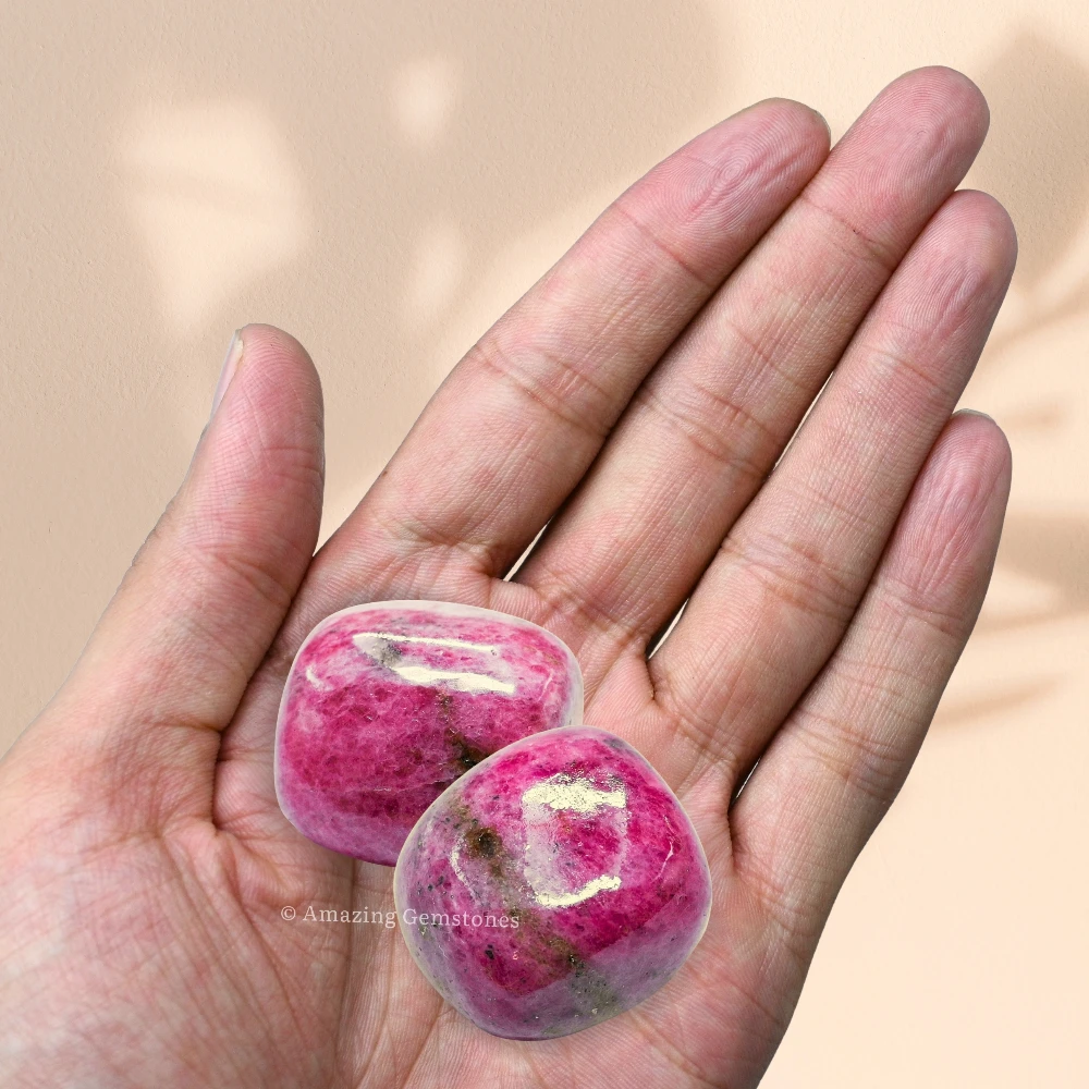 Tumbled Rhodonite Stone Crystals (1000+ Carats)