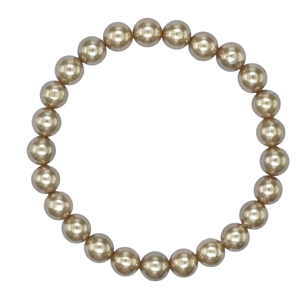 Champagne Pearl Bracelet (Strechable)