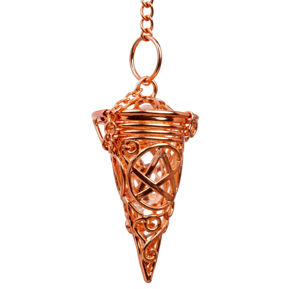 Metal Brass Pendulum - Cone Chamber Rose Gold (MP122)