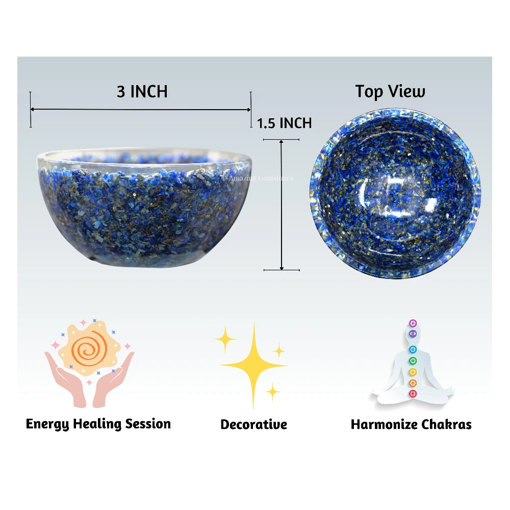 Lapis Lazuli Crystal Orgone Bowl (3 Inch)