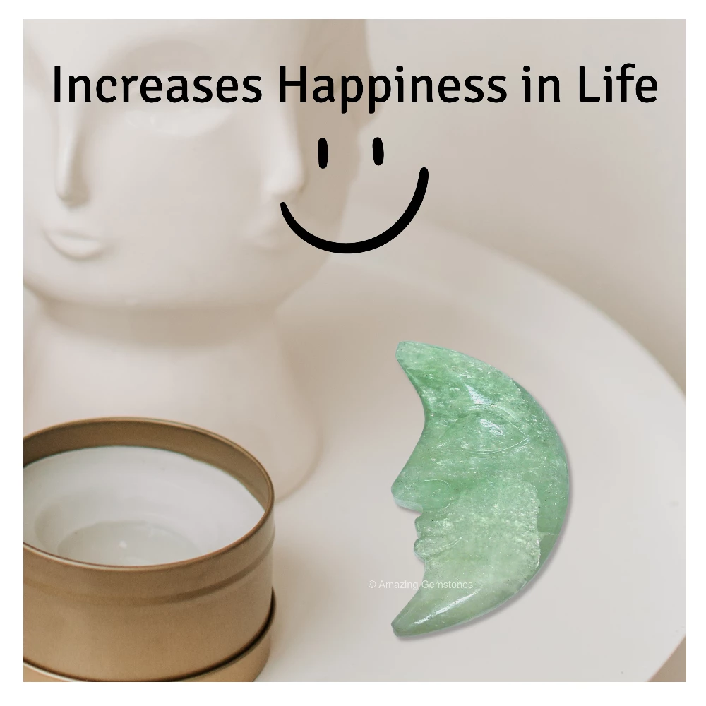 Light Green Aventurine Crescent Moon