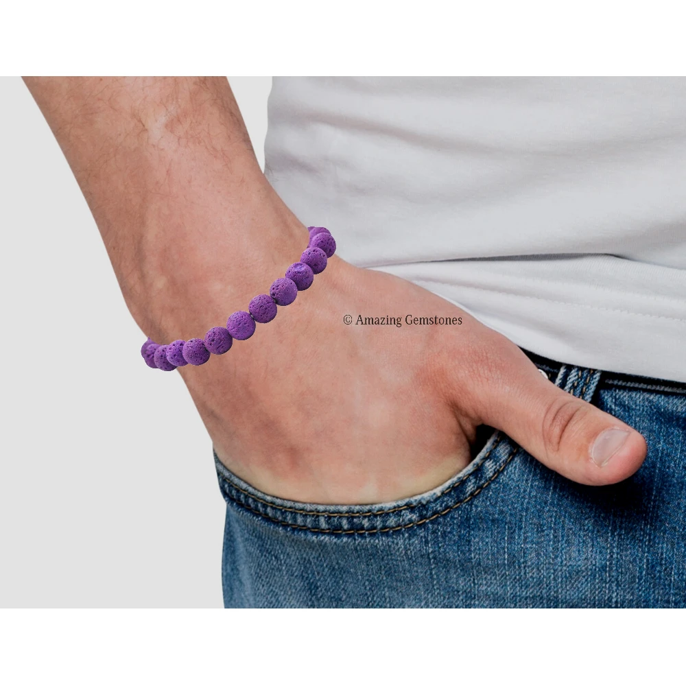 Purple Lava Bracelet (Strechable)